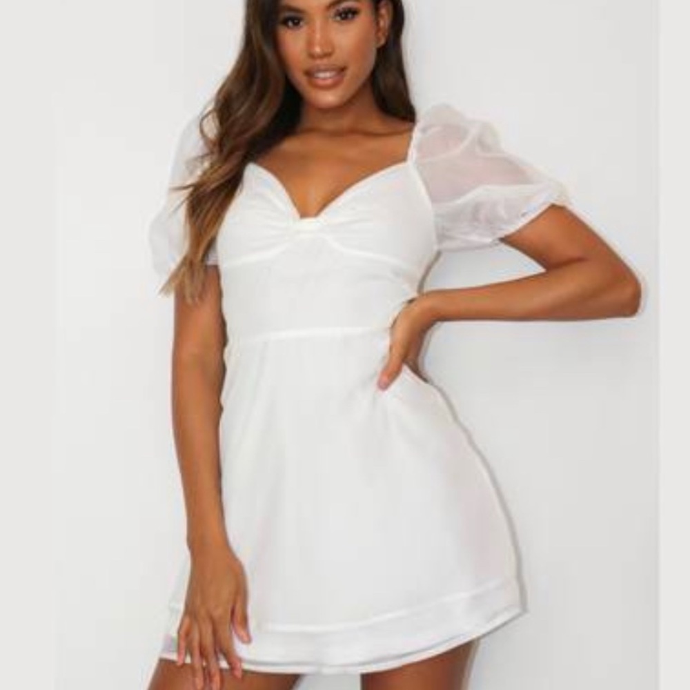 NWOT Misguided Knot Front A Line Dress